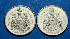BOTH 1973 & 1979 CANADA 50 CENTS HALF DOLLAR COINS BK263