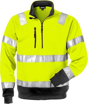 Fristads 100134-196- XL ~ High Vis Zipper-Sweatshirt Kl. 3 728 SHV ~ Warnschutz