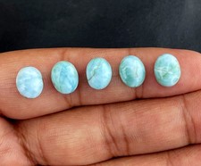 Natural Larimar Smooth Oval Shape Cabochon Loose Gemstone 10x8 MM 1 Piece 3Ct.