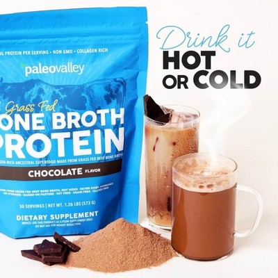 Grass Fed Bone Broth Protein Powder Chocolate Free Shipping
