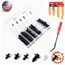 100Pcs Auto Bumper Clips Car Clips Plastic Rivets Fasteners Push Retainer Kit