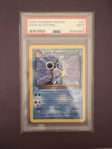 2000 POKEMON ROCKET #20 DARK BLASTOISE PSA 9