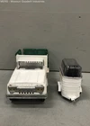 Tonka White Green Pickup Truck With Livestock Trailer Pressed Metal