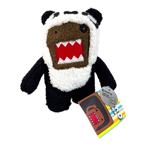 Domo limitierte Auflage von 2012 ca. 6,5 Zoll Domo Kun schwarz weiß Panda Bär Plüsch LESEN
