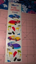 Vintage Mrs Grossmans Stickers Race Cars 3 Sheets New In Pack