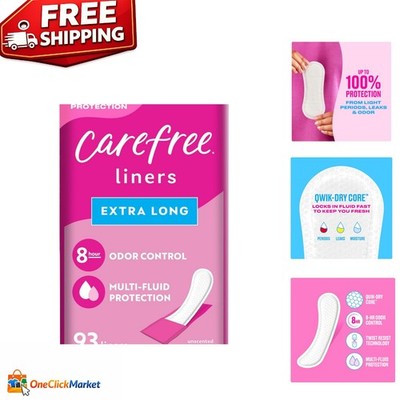 Pamper Yourself with Extra Long 93ct Panty Liners for Odor Control & Freshness