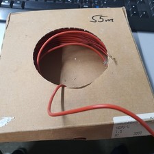 55 metrów kabel instalacyjny 230 / 400 V czerwony 1x1,52 resztki po przebudowie