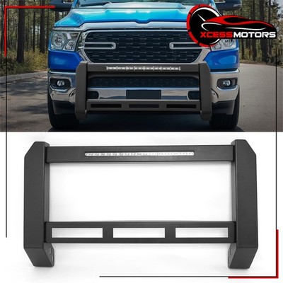 For 2019-2024 Ram 1500 Bull Bar Front Push Bumper Brush Grille Guard W/LED Light