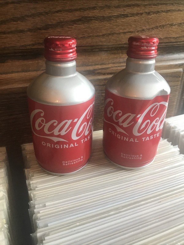 16oz Mountain Dew Bottle From China & Two 10 oz COCA-COLA. Empty.