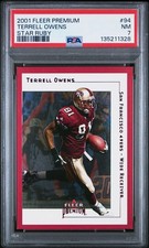 2001 Fleer Premium #94 Terrell Owens Star Ruby SSP /125 PSA 7 POP 1 SF 49ers HOF