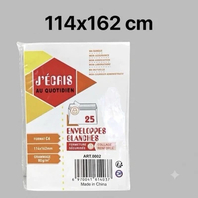 Lot 75x enveloppes d’expédition Tarif Degressif blanches C6 114 x 162 mm 120g - Photo 1/3