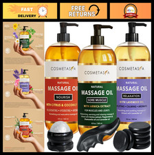Spa Gift Set - Relaxing Lavender, Warming Arnica, Nourishing Citrus Oils - Massa