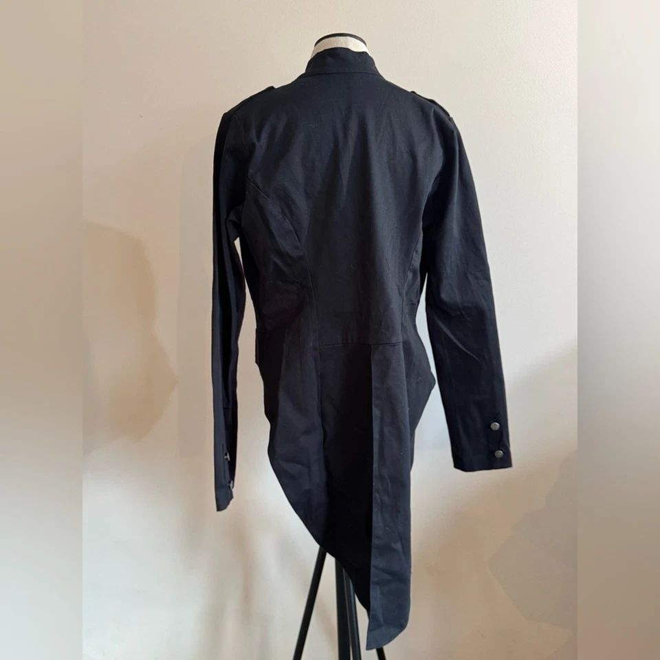 LIP SERVICE Vintage Negro Sgt Pimienta Militar Abrigo Gótico Punk Chaqueta XL NUEVO SIN ETIQUETAS Foto 3 de 4