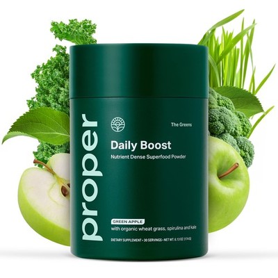 Proper, The Greens Daily Boost Organic Powder. Whole Food, 30 Servings 