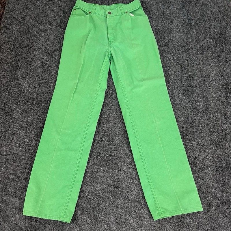 Rare Vintage Levi's 1984 Olympics Green Jeans Staff Uniform Pants Size 14