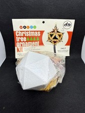 VTG Walco Christmas Tree Ornament Kit 3407 Fuchsia, Peacock Gold Trim NIP Craft