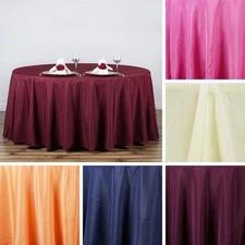 12 Pack 120 Inch ROUND TABLECLOTHS Wedding Decorations Party Table Covers