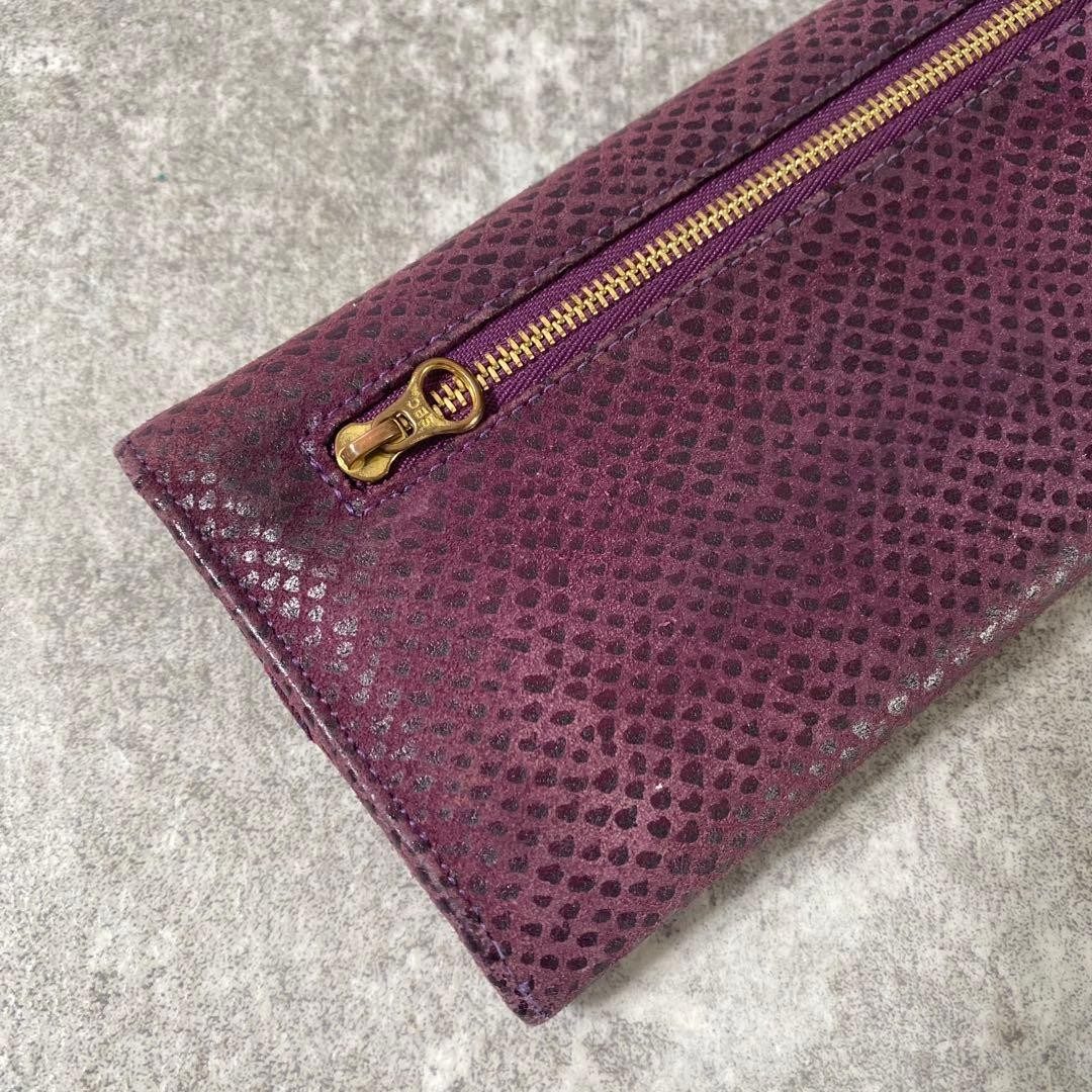 See by Chloe Purple Python Embossed Leather Long … - image 8