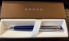 CROSS New Bailey Royal Blue Chrome Ballpoint Pen