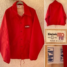 Vintage TORO Work Jacket King Louie Pro Fit USA Made Union Red Size 44 L