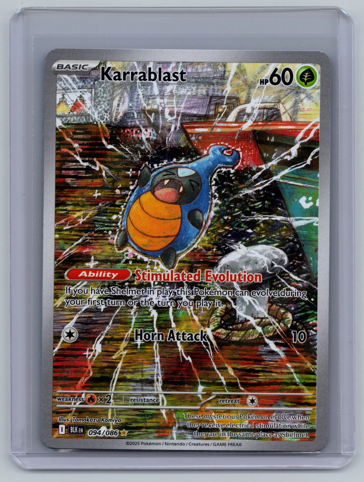 2025 Scarlet & Violet Black Bolt Karrablast Holo Secret Rare #94/86
