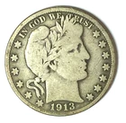1913 S 50c Barber Silver Half Dollar Fifty Cents US San Francisco