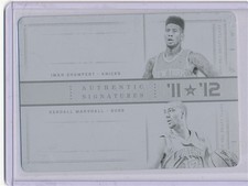 2012/IMAN SHUMPERT KENDALL MARSHALL13 PANINI NATIONAL TREASURES PRINT PLATE 1/1