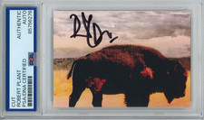 Robert Plant LED ZEPPELIN SIGNED Album Photo Card Autograph PSA DNA Certified