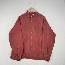 Vintage Paul Smith Jeans Long Sleeve Shirt 90s Red Flowy Lightweight Men’s XL