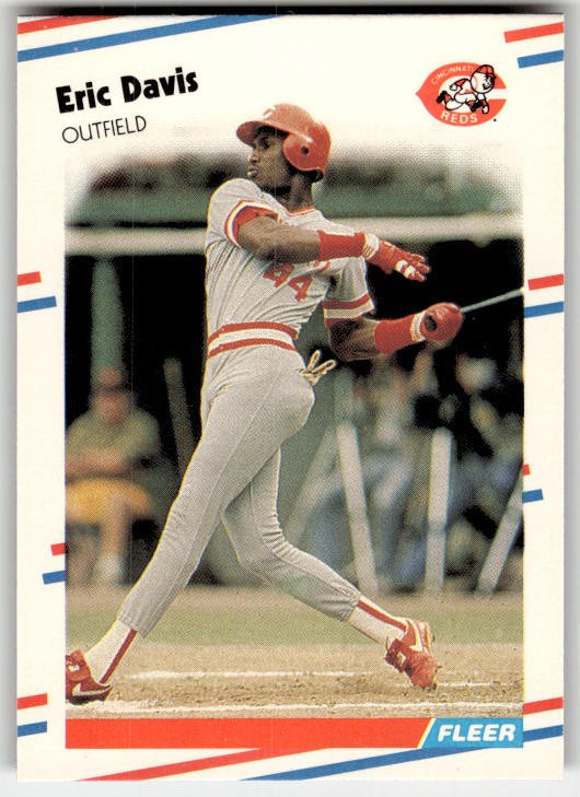 1988 Fleer Eric Davis #231 Cincinnati Reds