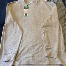 Orvis Long Sleeved Gray Crewneck Thermal Sweatshirt Size XL NWT
