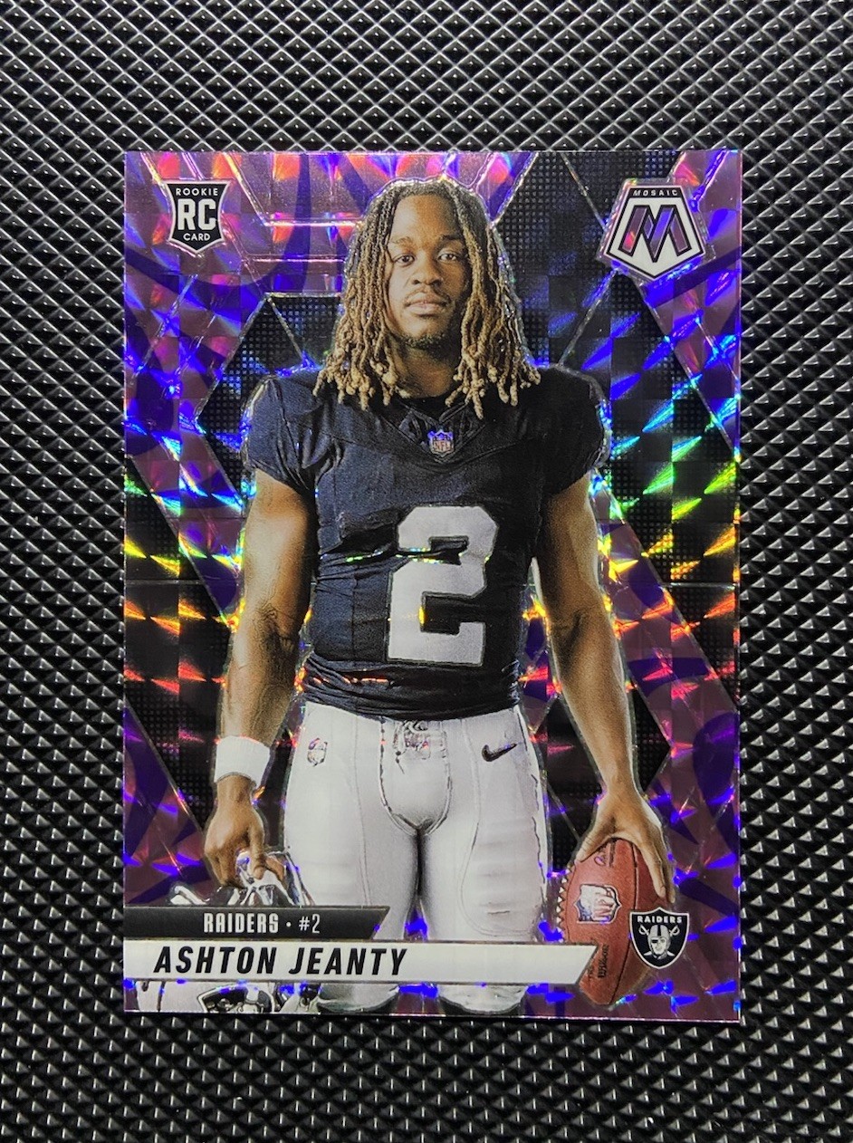 2025 Panini Mosaic - Ashton Jeanty Rookie Variation Purple Reactive Prizm #287