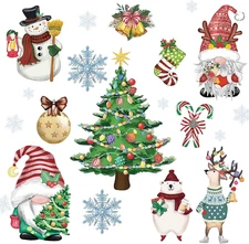 12 Pieces Christmas Refrigerator Magnets, Fridge Magnetic Decor, Xmas Car Sticke