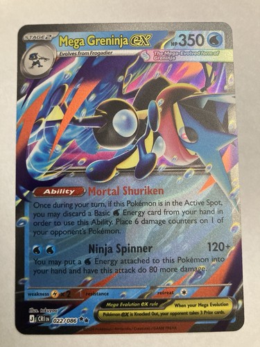 Mega Greninja ex 22/86 Double Rare Pokemon Chaos Rising