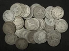 LOT OF (50) BARBER HALF DOLLARS $25 FACE VALUE SILVER LOT AVERAGE CIRCULATED