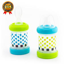 Baby Food Nurser   4 Months Set of 2- 4Oz 100 Silicone