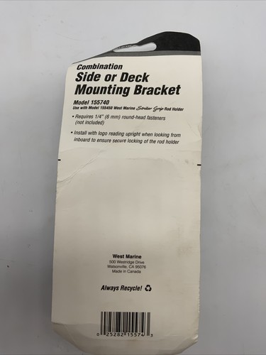 West Marine Combination Side Mounting Bracket Model: 155450 - Picture 5 of 7