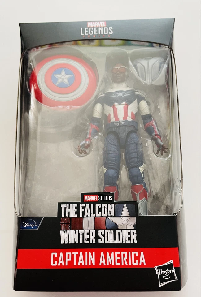 Lote de Marvel Legends Disney+ Wave con Build-A-Figure Capitán América Flight Gear Foto 3 de 4