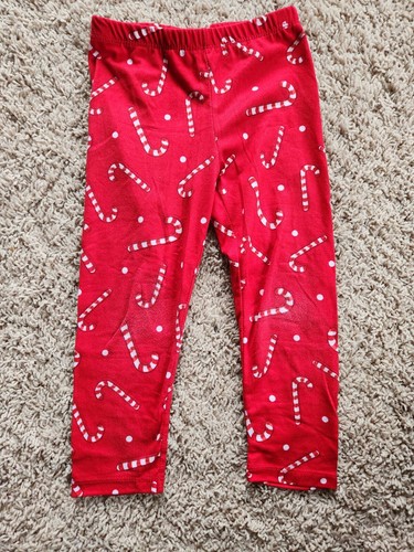 2 Christmas Girl Soft Leggings Size 4/5 - Picture 4 of 6
