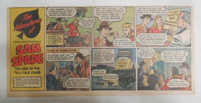 Wildroot Cream Hair Tonic Ad: The Adventures of Sam Spade ! 1940's 7.5 x 15 inch
