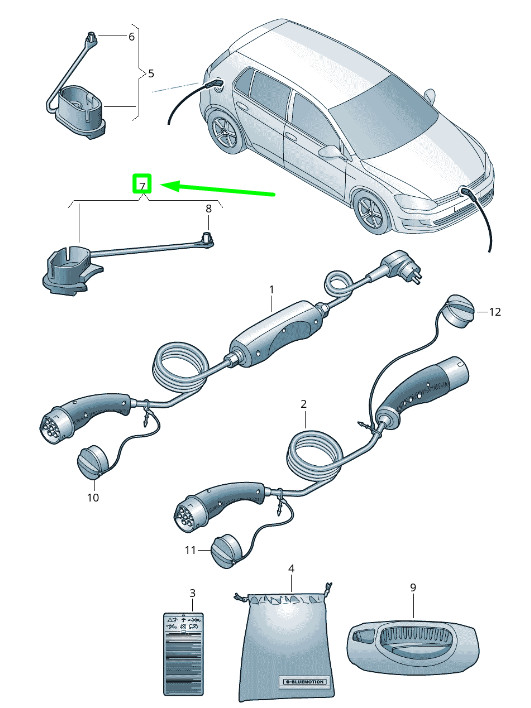 Cache-prise de charge arrière pour Volkswagen Passat B8 3G 5G0971393B