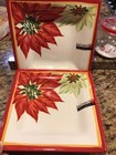Tabletops Unlimited Celebration 8” Poinsettias 2 Salad Plates Christmas holiday — photo 9