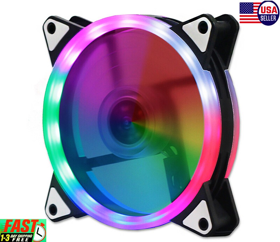 [3-Pack] RGB LED Computer Case Fan PC Cooling Fan 120mm Addressable RGB ...
