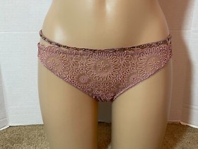 $88 Victoria's SECRET Designer Collection Swarovski Crystal Lace Panty Strappy S