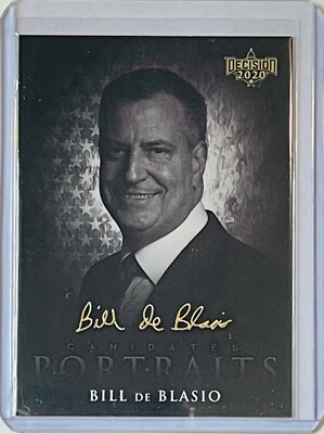 BILL DE BLASIO 2020 DECISION CANIDATES PORTRAITS TRADING CARD NEW YORK MAYOR