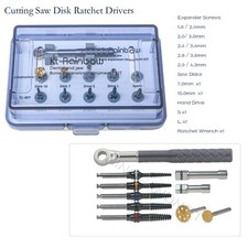 Dental Jaw Bone Expansion Tool Kit, Cutting Saw Disk, Ratchet Drivers Wrench