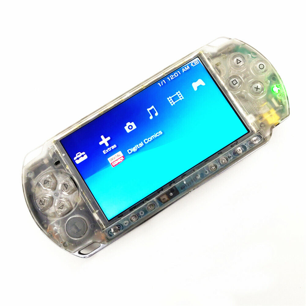 Retrofit Sony PSP 3000 Handheld PSP System Game Console-Clear White Color