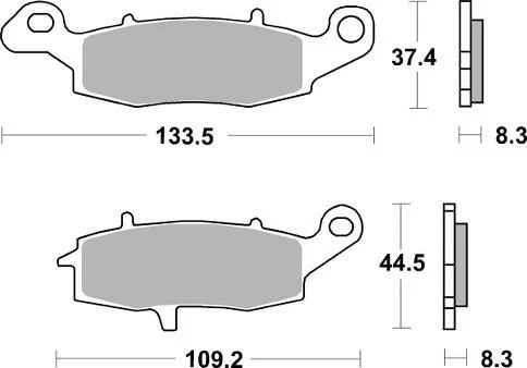 SBS Race Sinter Front Brake Pads 704RS / 705RS for Kawasaki Z750S K1 / K6F 05-07 - Picture 2 of 3