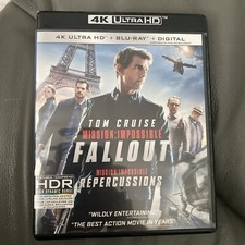 Mission Impossible Fallout 4K Ultra HD Blu-Ray Tom Cruise MI