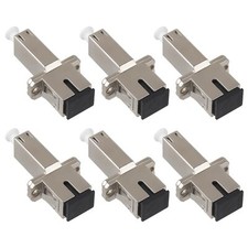 -6PC SC to LC Female to Female Fiber Optic Adapter Connector Hybrid Singlemod...